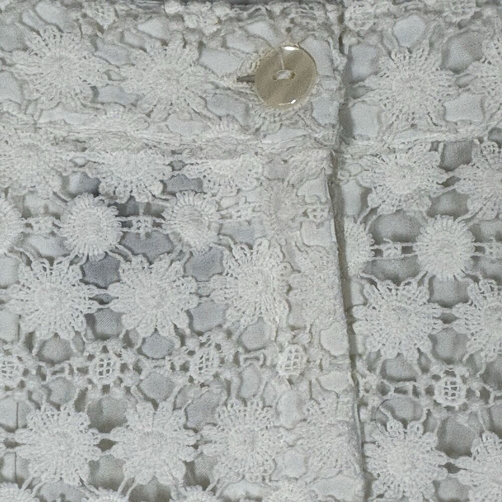 Divided by H&M Skirt Womens 6 Ivory Cotton Crochet Lace Coquette Angelcore Fairy - Picture 4 of 11
